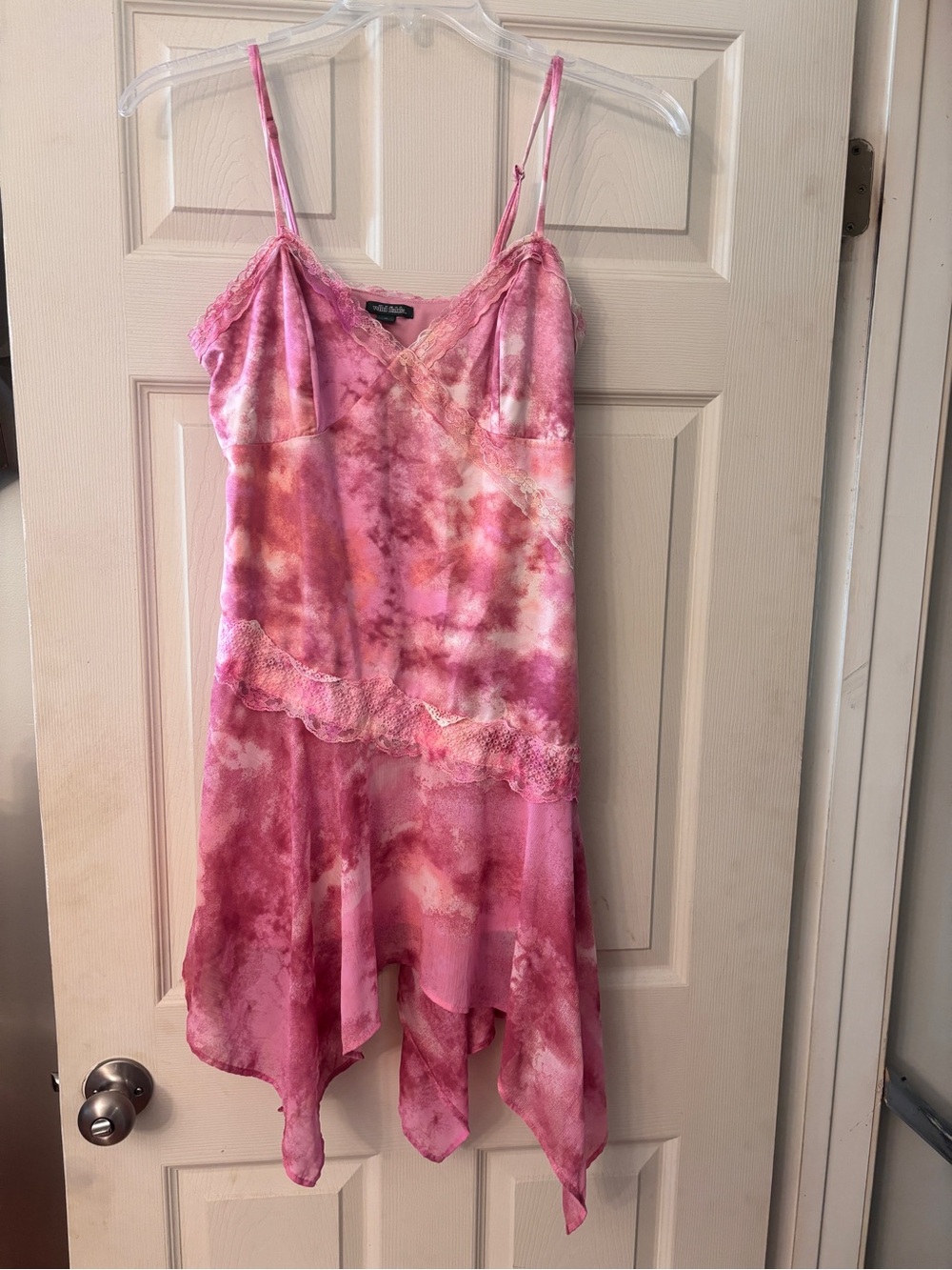 Pink slip dress
